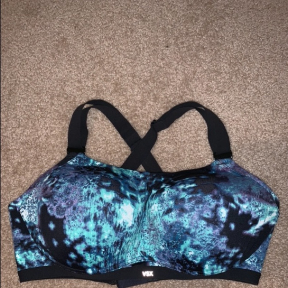 Marbled Blue VSX High Impact Sports Bra 36D